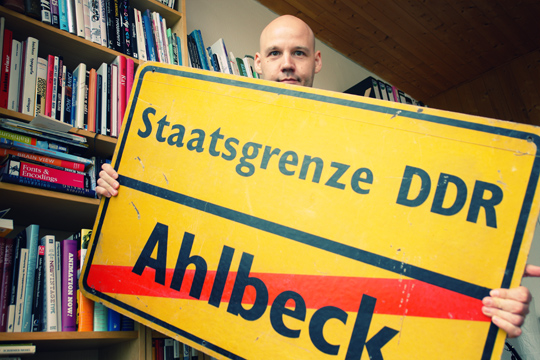 GDR city limits sign