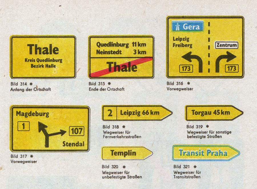 East German traffic regulations (called StVO)