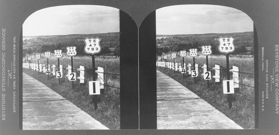 Acuity test for highway signs (1950s)