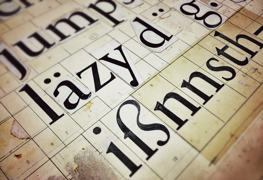 Sketches from when Tschichold worked on Sabon